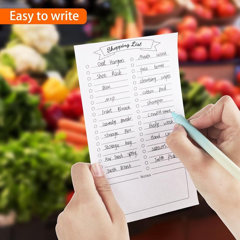 Thboxes 2 Pack Grocery List Magnet Pad for Fridge with Pen Holder, Totally 120 Sheets Magnetic Grocery List Pad for Fridge Full Back Magnet Shopping List, To Do List, Memo Notepads with Pen Holder, 4.5x7.5" - Image 5